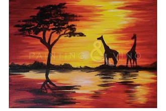 Painting, Pints and Pizza - African Safari Sunset